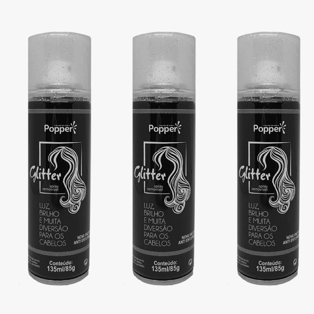 Popper Glitter Spray Para Cabelo e Corpo -  Alta Ficção Perfeito E  Cheiroso 9618-SL/9618-GD