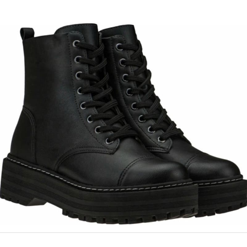 Bota Coturno Feminino Botinha Tratorada Conforto Top LS LuísaShoes