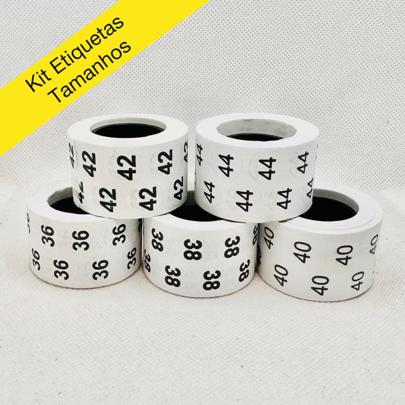 Kit Etiqueta adesiva numeração 12x12mm   5.000 unidades