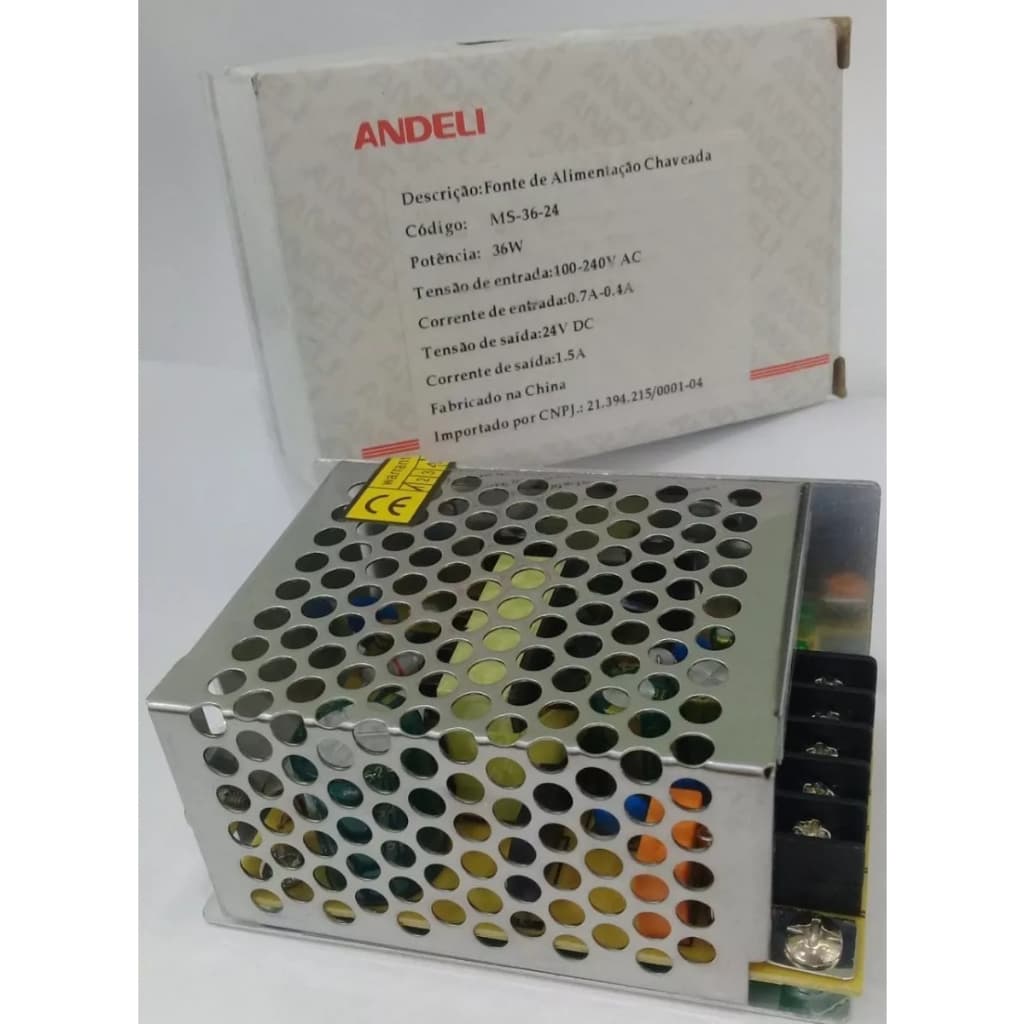 Fonte De Alimentação Chaveada 100-240v Ac Saída 24v 1,5a 36w