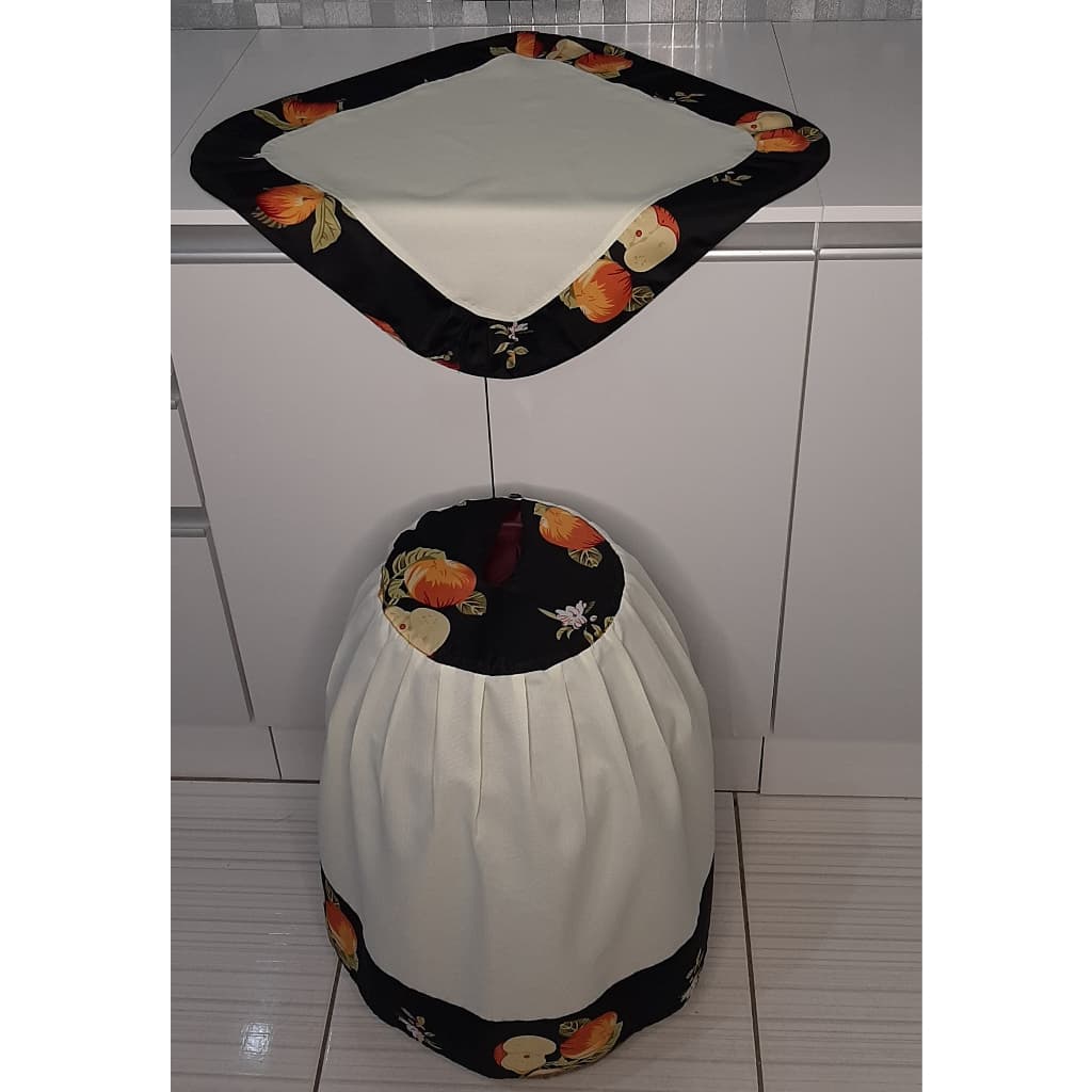 Capa Botijão De Gás Kit Com 2 Peças 1 Capa De Botijão e 1 Toalha de Fogão
