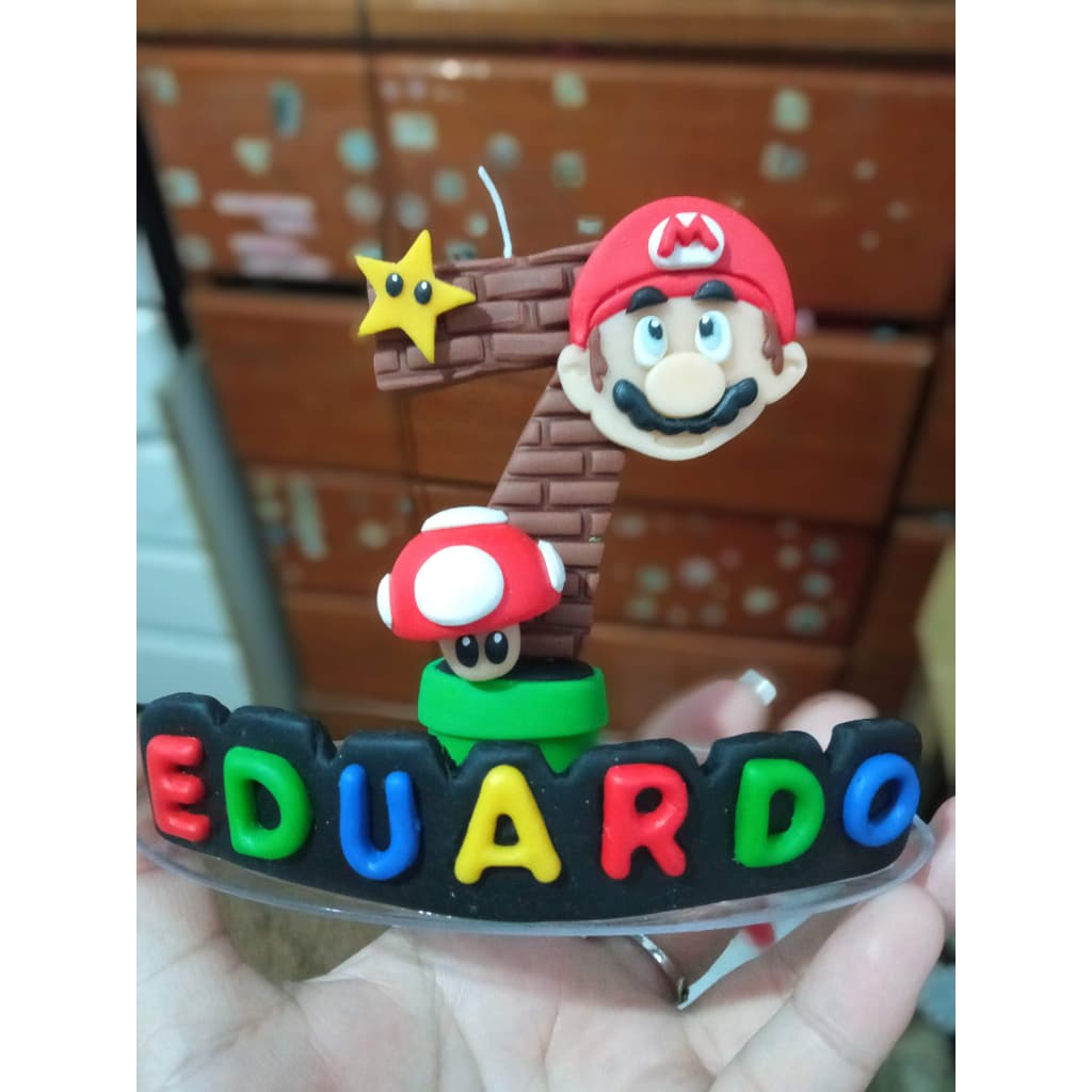 Vela personalizada Mario