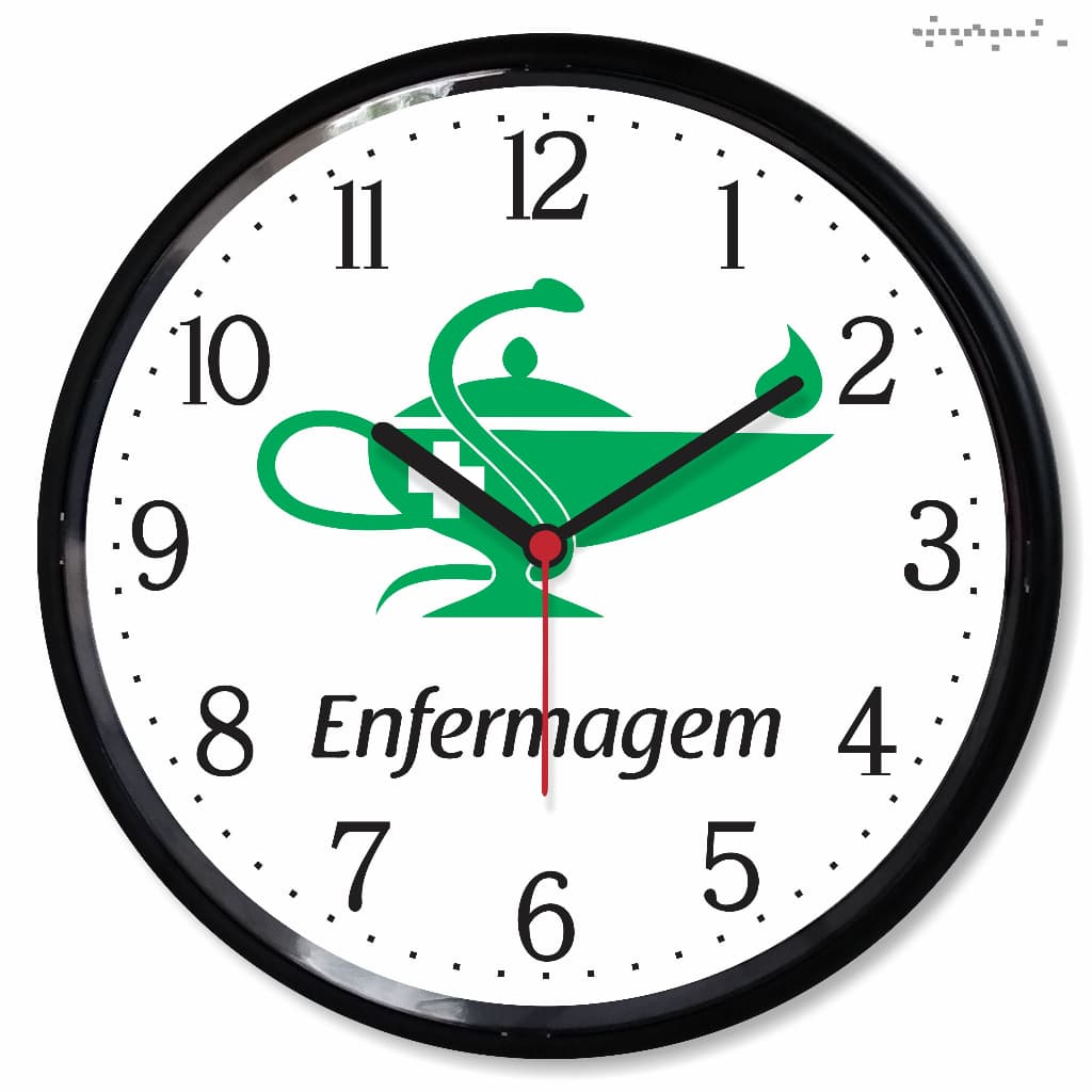 Relogio de Parede Enfermagem Enfermeiro Simbolo Presente Decorativo Decoracao