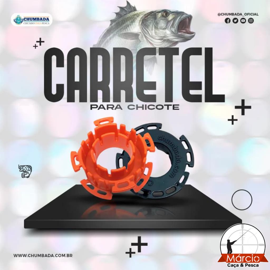 Carretel para Chicotes de Pesca Chumbada Oficial