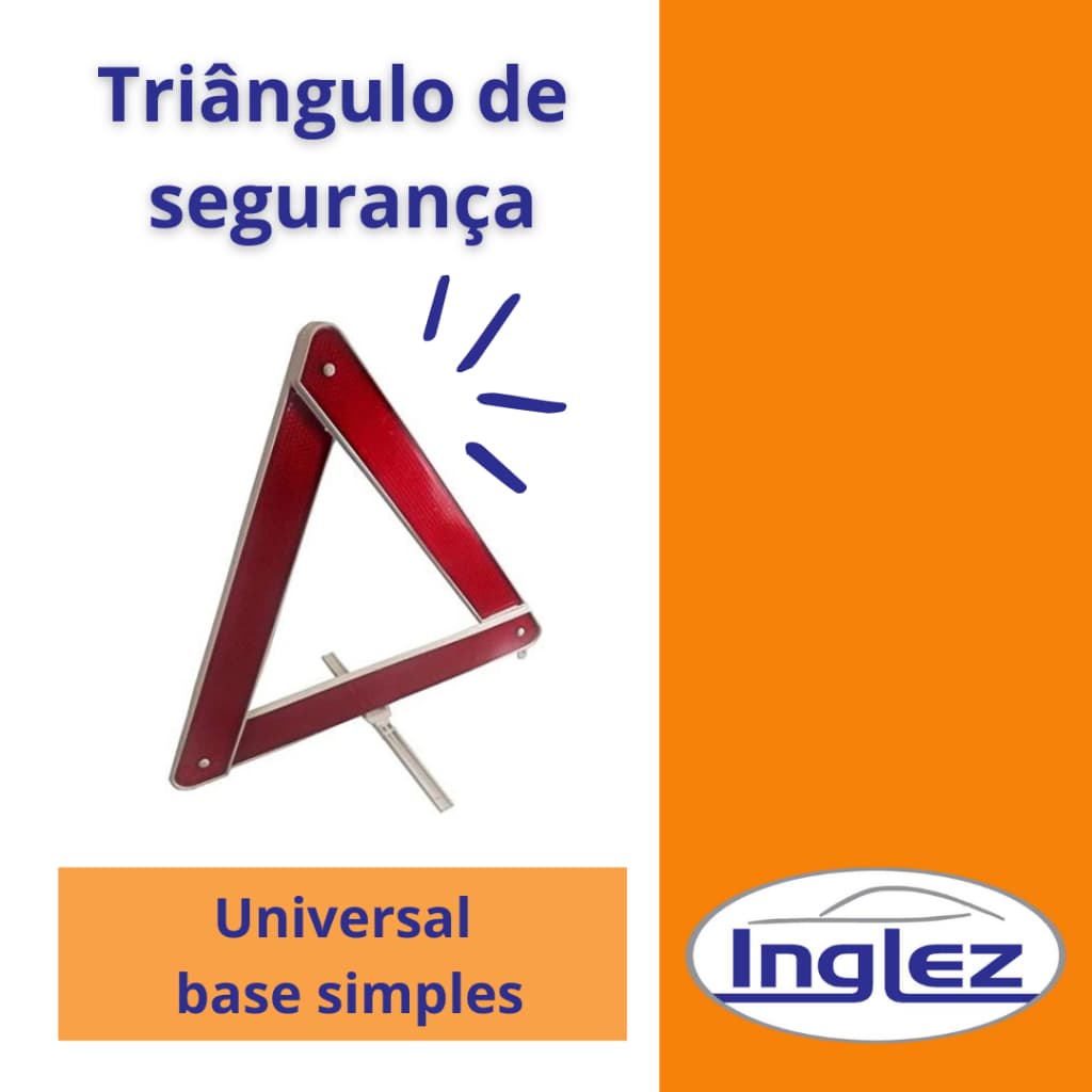 Triangulo para sinalização de segurança automotivo.