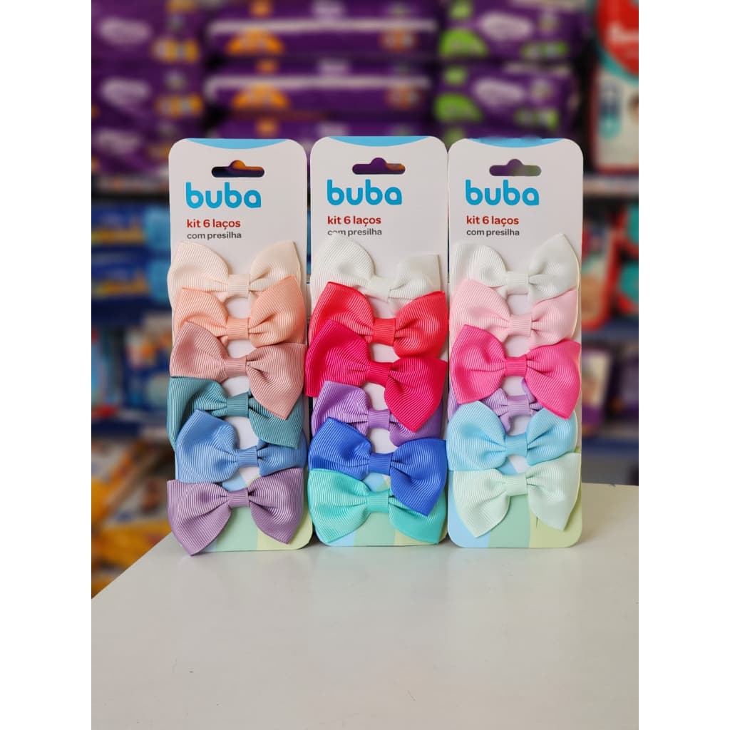 Kit com 6 Laços com Presilha - Buba - Para Meninas