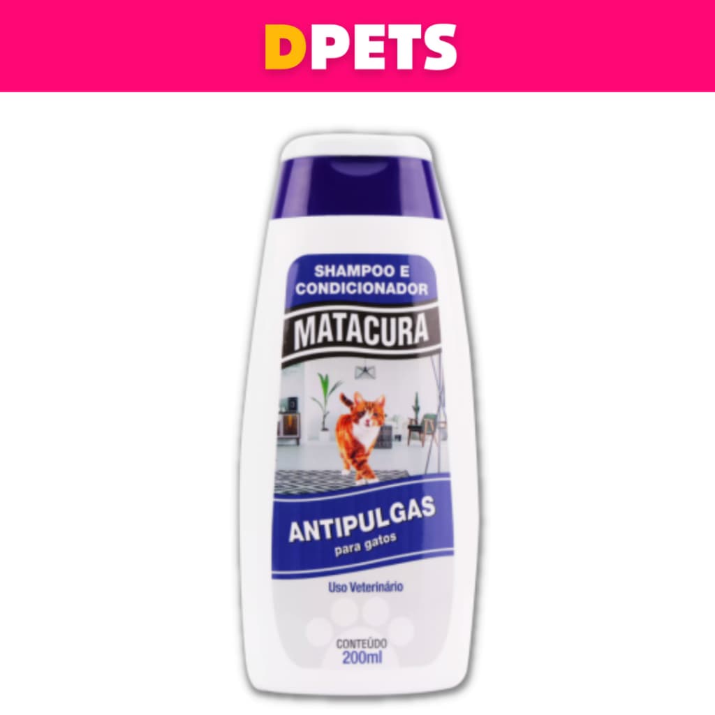 Shampoo e Condicionador Matacura Antipulgas para Gatos 200ml