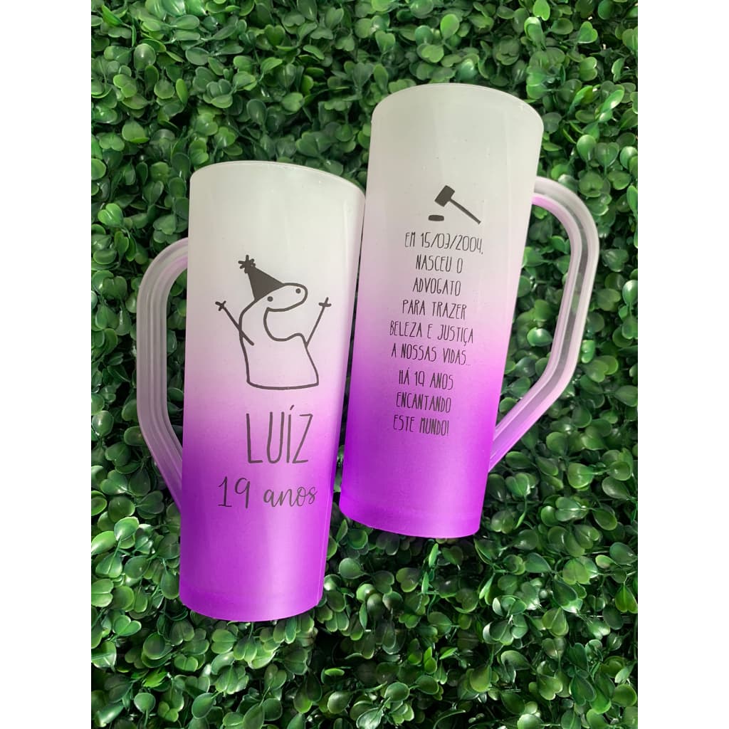 Kit 70 Canecas Slim de 400ml degradê personalizadas