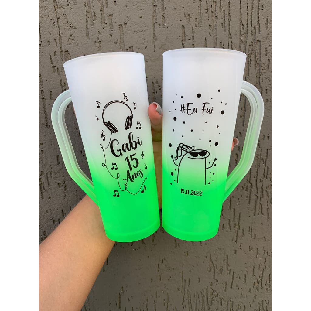 Kit 100 Canecas Slim de 400ml degradê personalizadas
