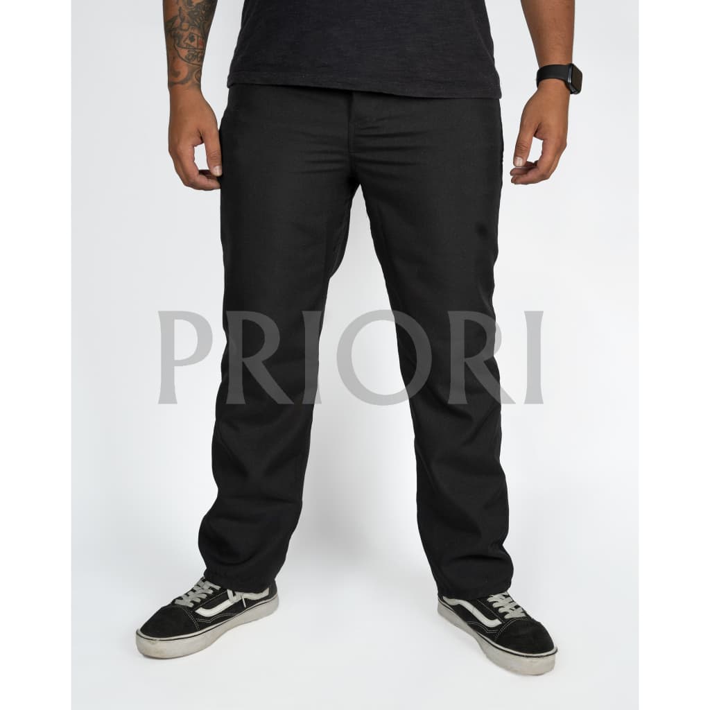 Calça de Oxford preta 1 Bolso Uniforme | Profissional | Trabalho para cozinha, padaria, hospital, indústria de alimentos