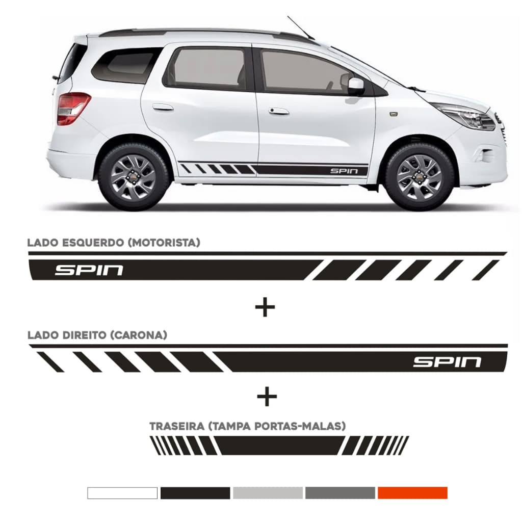 Faixas Portas Spin Adesivos Laterais 2013 2014 2015 2017 /..