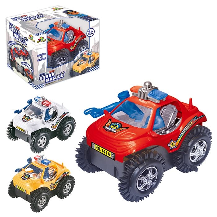 Carro Carrinho Maluco Bate e Volta Brinquedo Policia