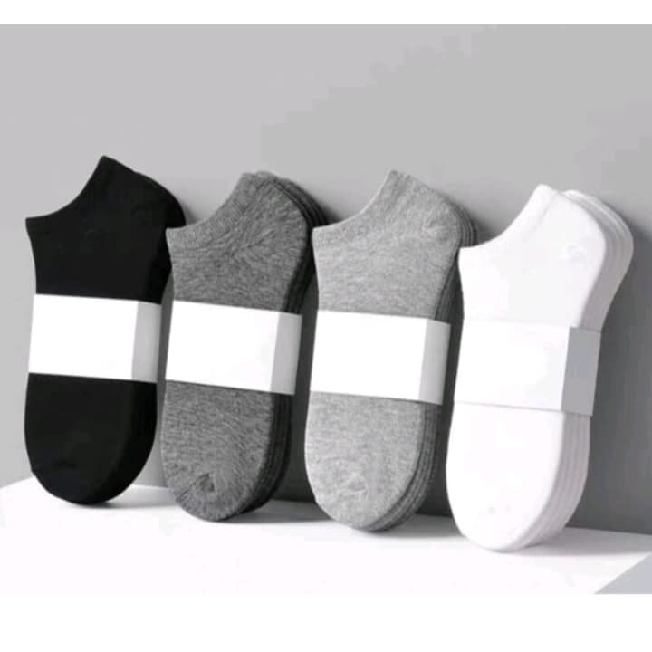 12 Pares De Meias 36 a 43 Soquetes Preta/Branca/Cinza Menor Preço Do Brasil