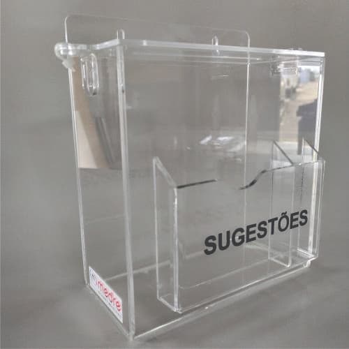 Caixa de Sugestão em Acrílico Cristal