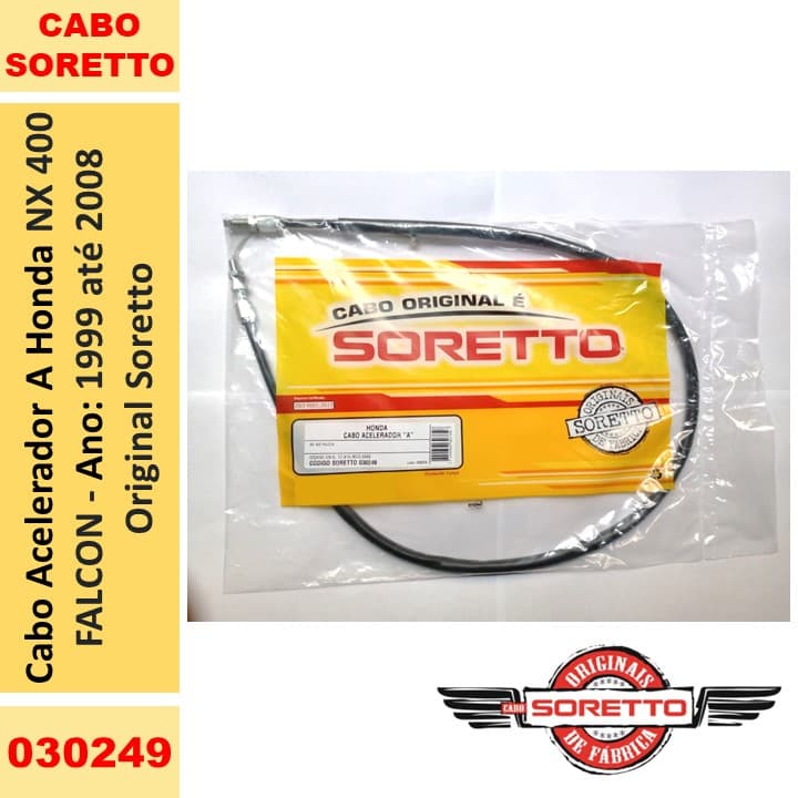 Cabos Do Acelerador A Honda Nx 400 Falcon Ano 1999 Até 2008