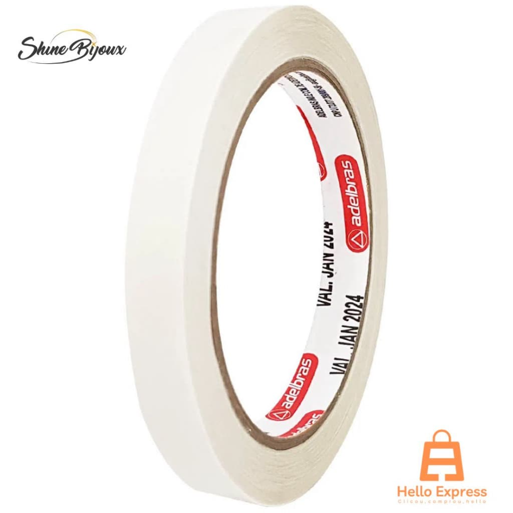 Fita Dupla Face Adelbras 09mm x 30 metros Fina 01-rolo-30mts