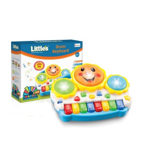 Teclado Piano Musical Tambor Com Luz Bebê Brinquedo Infantil Divertido, Fanwix