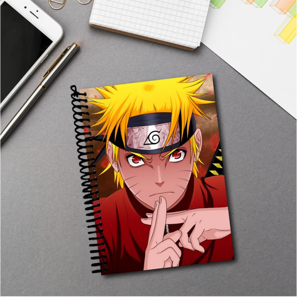 Caderno Especial Naruto Anime Anotações Capa Dura 100 Folhas 15x21cm Naruto