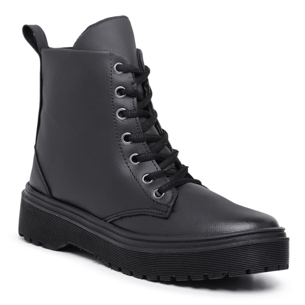 Coturno Bota Feminina Fivela Vegano Casual Outono/Inverno Lançamento Promoção