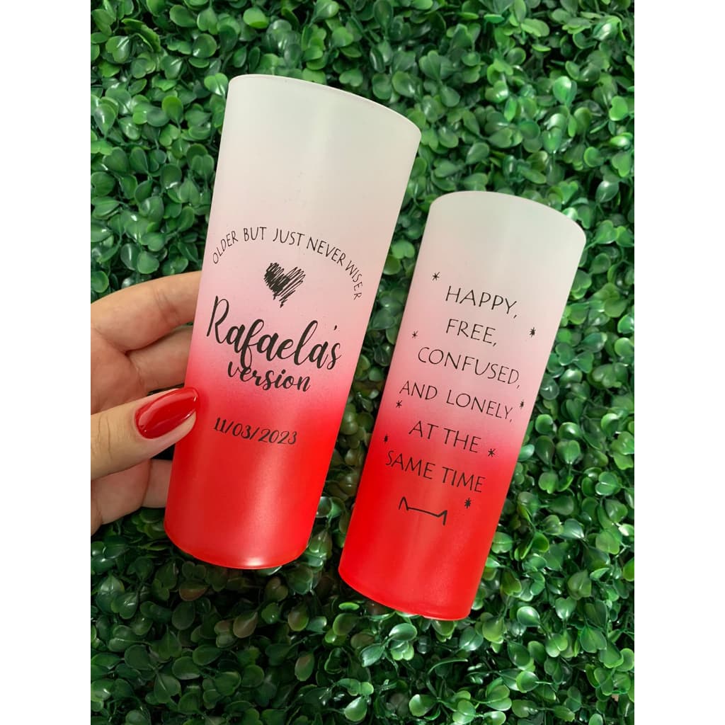 Kit 40 Copos  Long Drink 350ml degradê personalizados
