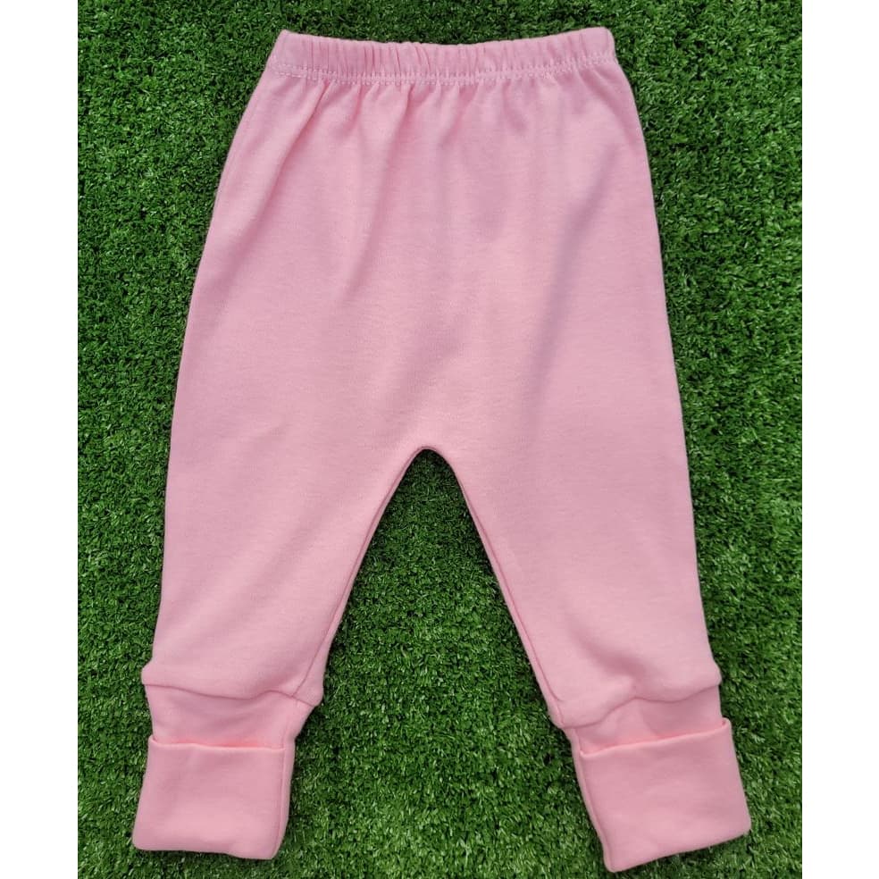 Kit 4 Calças com Vira Pé Mijão para Bebê Cores Sortidas Suedine