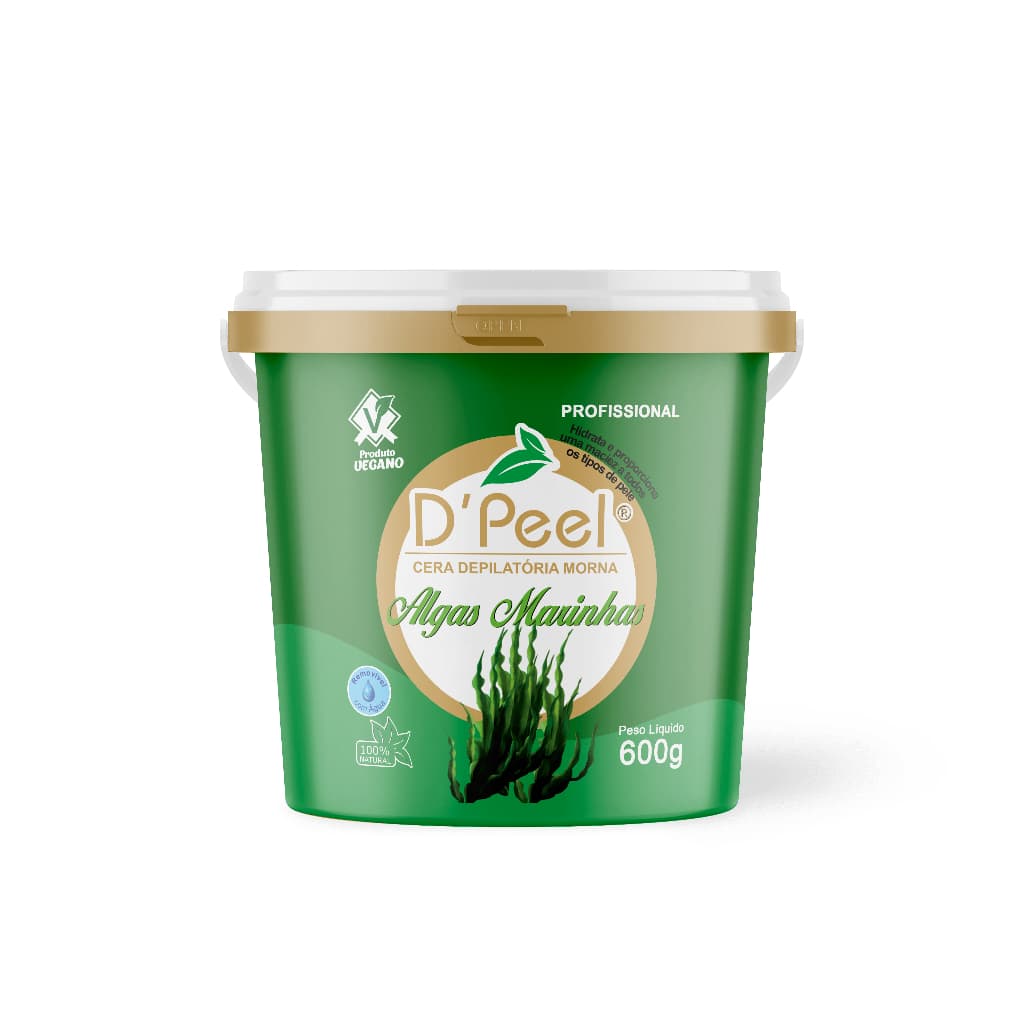 Cera Depilatória Dpeel Algas Marinhas 600g Ideal para buço, Axilas e Virilhas | Cera de Microondas