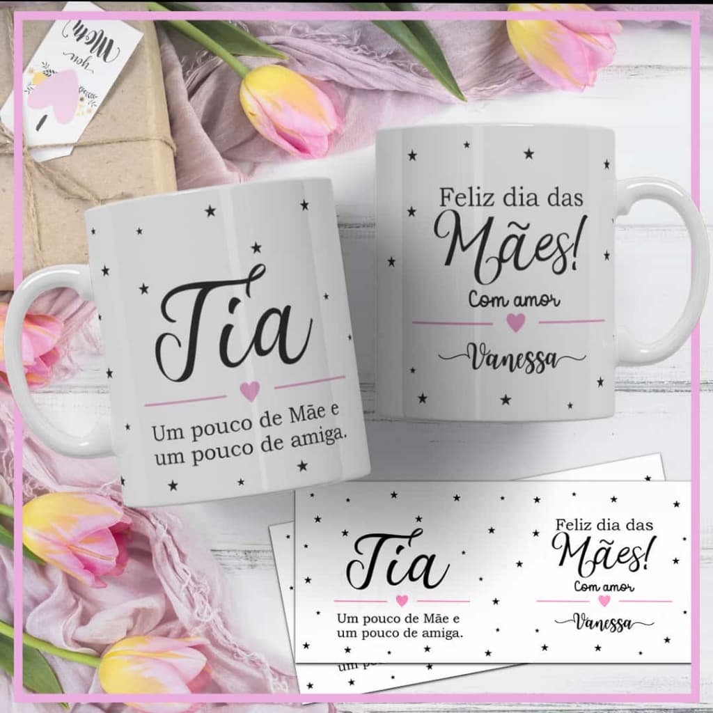 Canecas para presentear no dia das mães