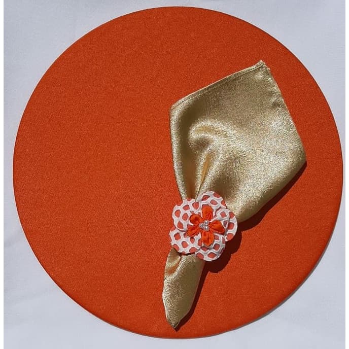 Kit 2 Capas de Sousplat Souplat Supla 35x35 Mesa Posta Preto Rosê Laranja Vermelho
