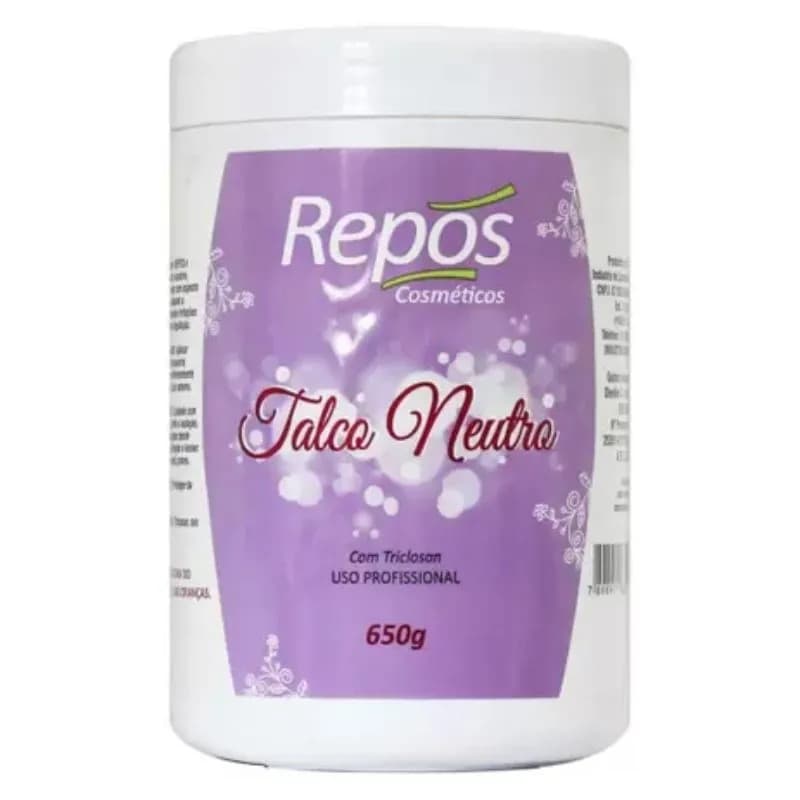 Repos Talco Neutro Rainha Flor Pós Depilação 650g - Repos