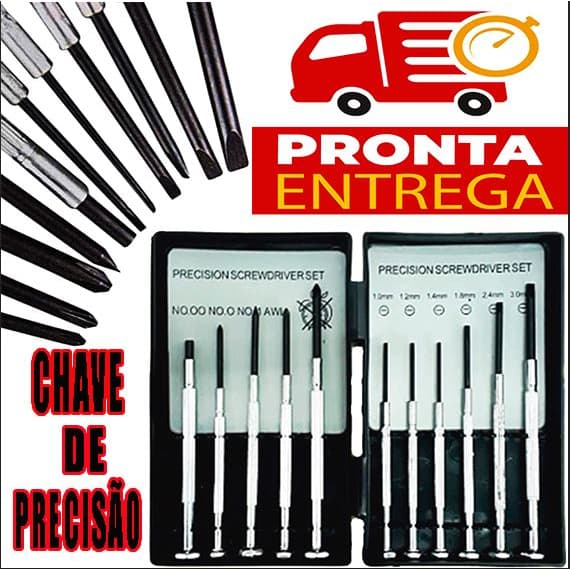 Jogo de mini chaves de fendas de precisão 11 peças