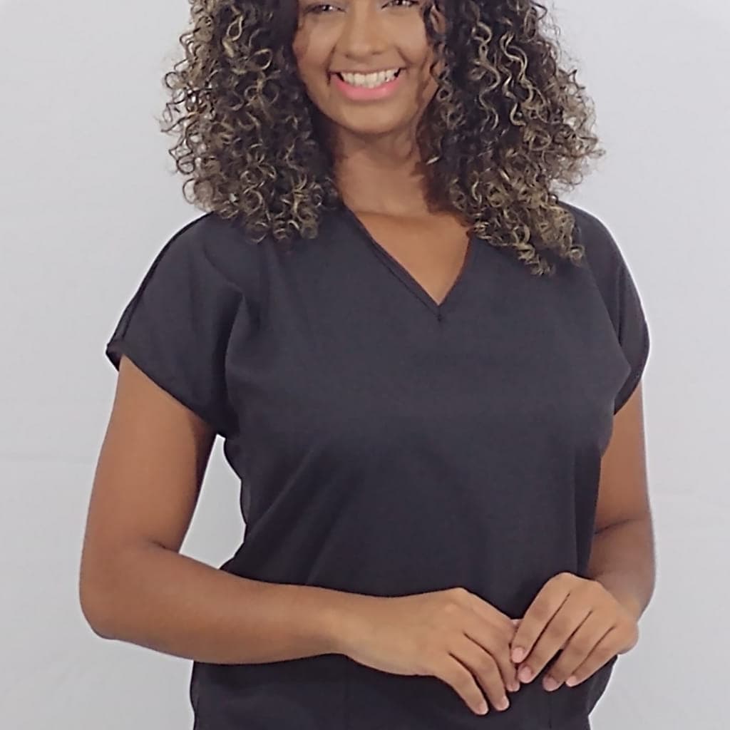 Blusa Scrub Cuidadora Enfermagem Manga Japonesa