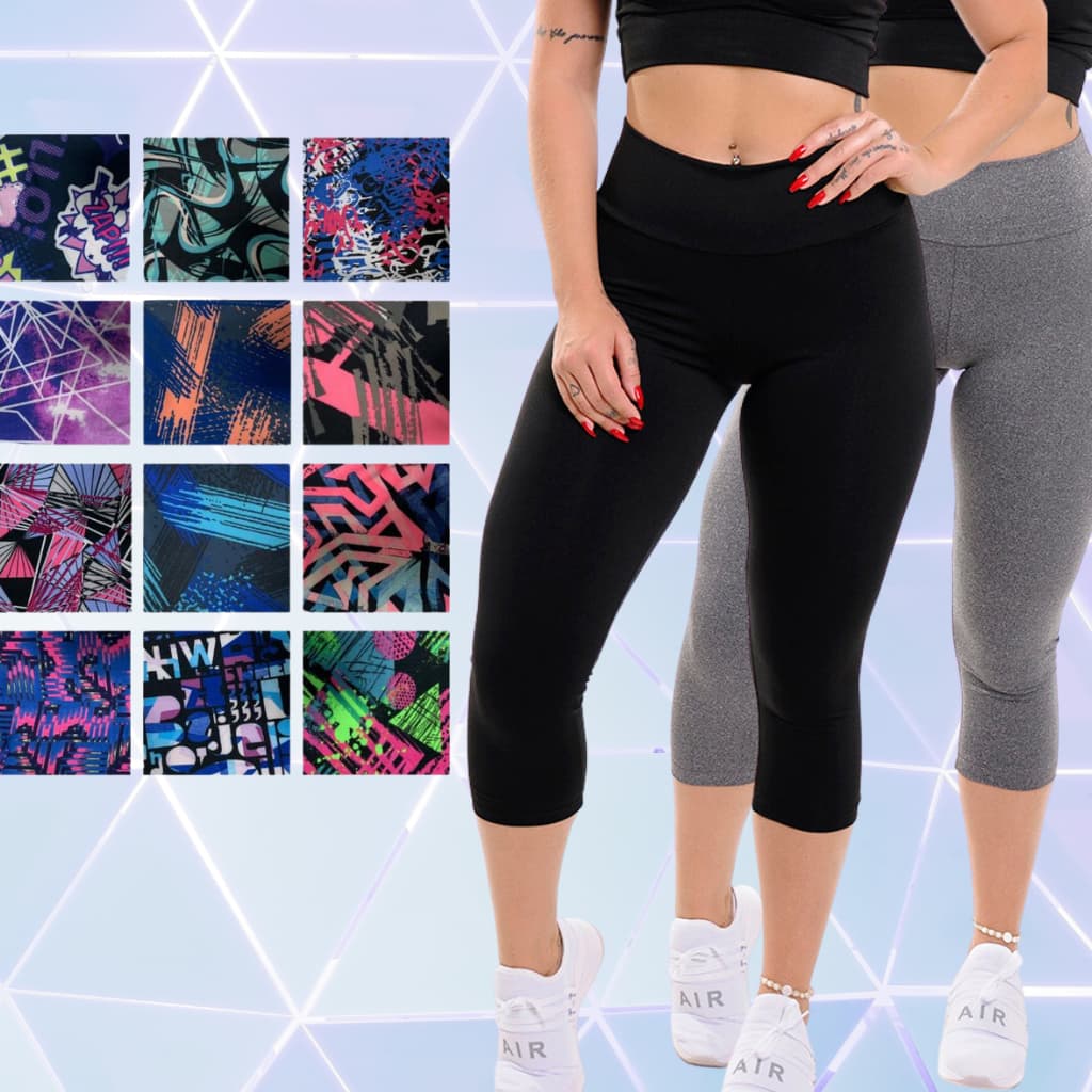 Calça Corsário Legging Feminino Suplex Academia Moda Fitness