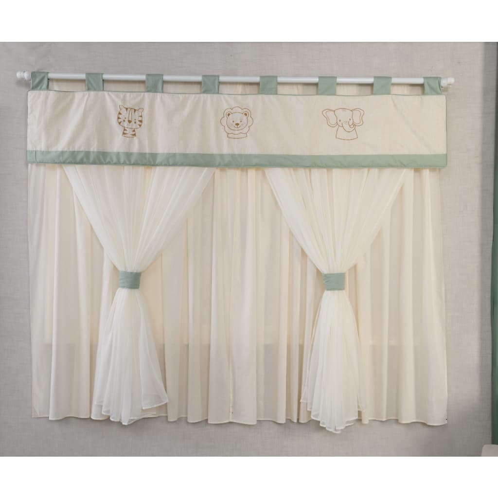 Cortina Quarto de Bebê Aventura Na Selva 2.00m x 1.60m