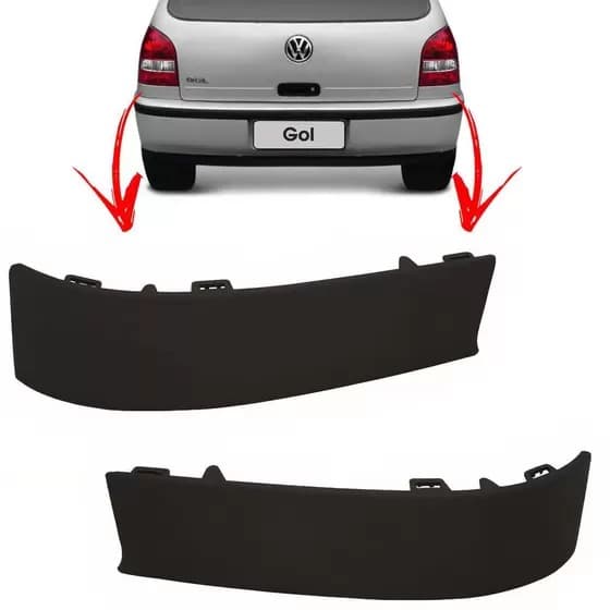 MOLDURA Gol G3 DA LANTERNA TRASEIRA INFERIOR VW GOL GIII 00 PRETO LISO