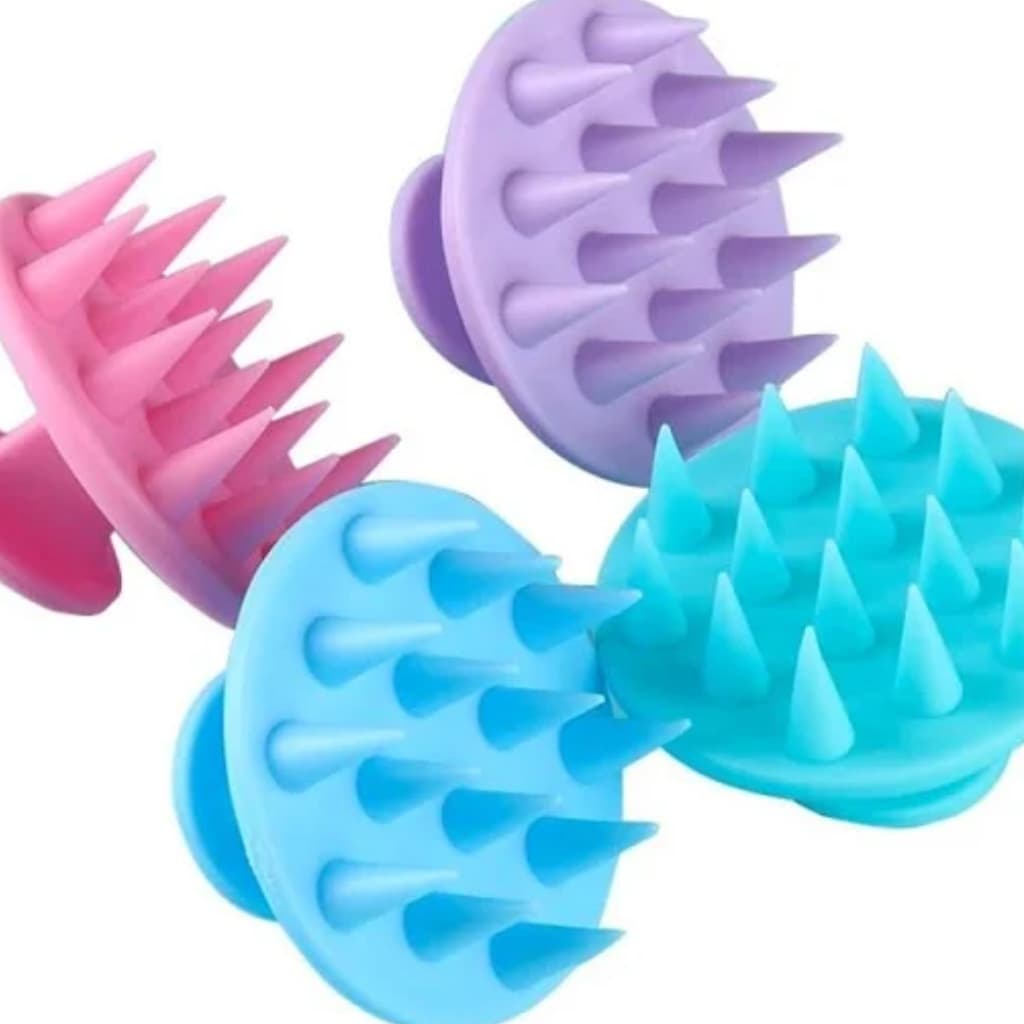 Escova Massageadora De Couro Cabeludo Pente De Silicone