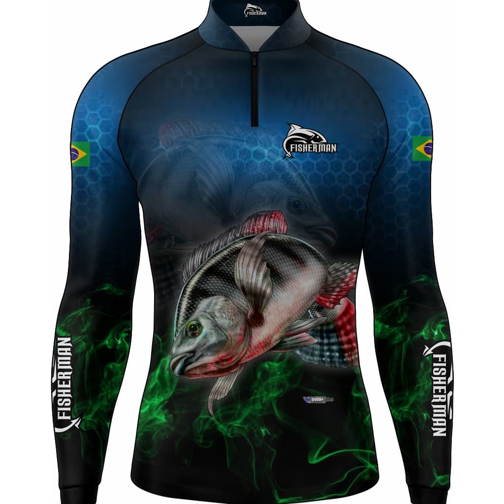 CAMISA CAMISETA DE PESCA COM PROTEÇÃO UV50+ TILAPIA