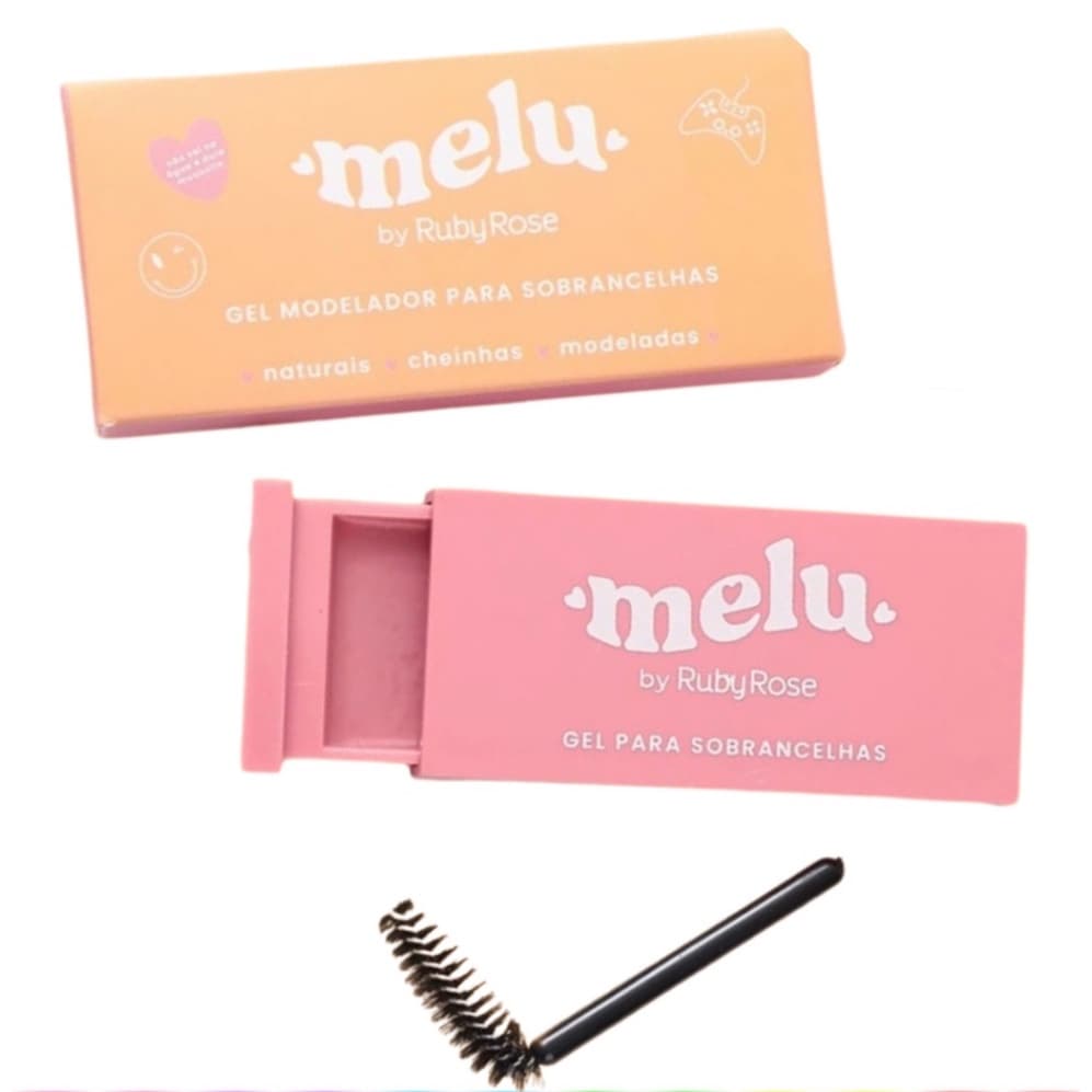 Gel Modelador Para Sobrancelhas Efeito Natural Cheinhas e Modeladas Ruby Rose Melu 10g