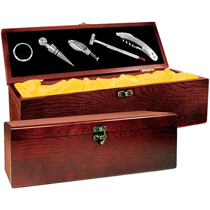 Kit para Vinho 6 Peças com Baú - 519KIT