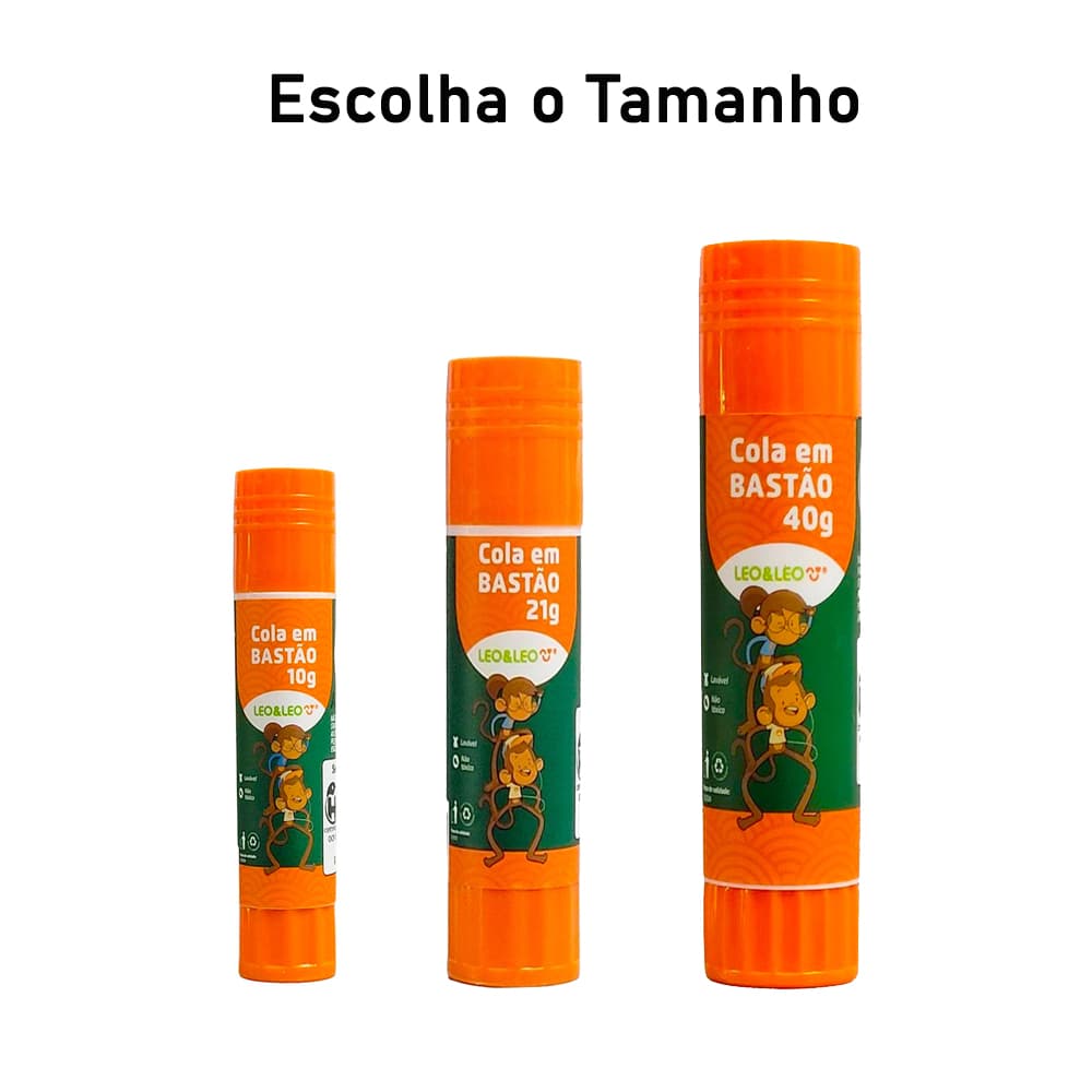 Cola Bastão 10g, 21g e 40g - Unitário - Leo e Leo - Escolha o Tamanho da Cola