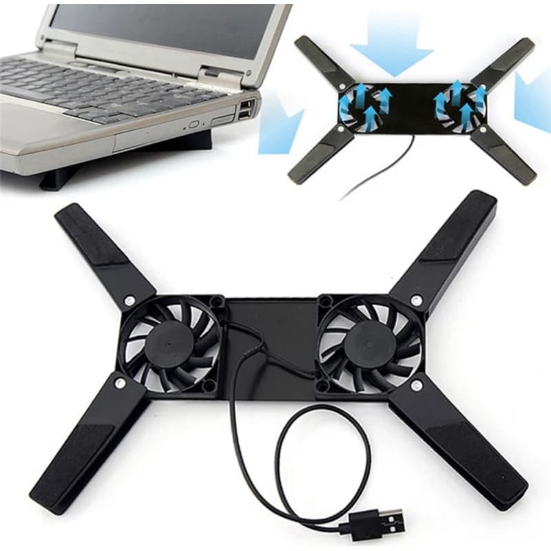 Laptop Cooling Pad Laptop Notebook fã Cooler stand USB Powered Cooling Pad Stand 2 Fãs 7 em 15 Polegada