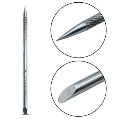 Palito chanfrado para cutícula aço inox Love Yes