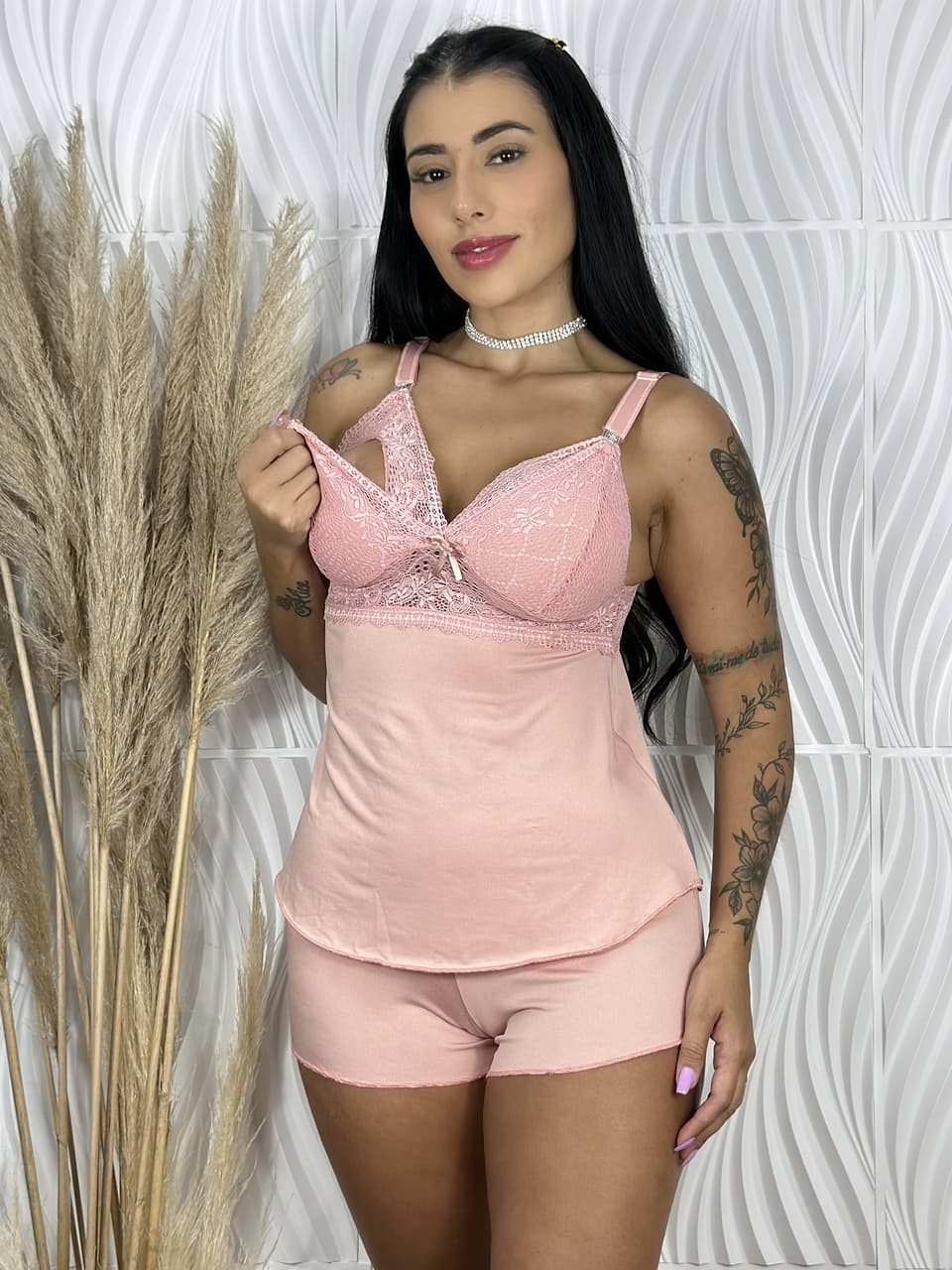 Baby Doll Píjama Amamentação Gestante Maternidade Pós Parto