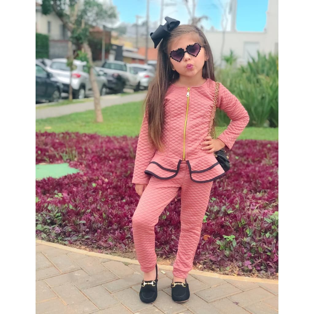 Conjunto Infantil De Inverno Para Menina Roupa De Frio Look Blogueira