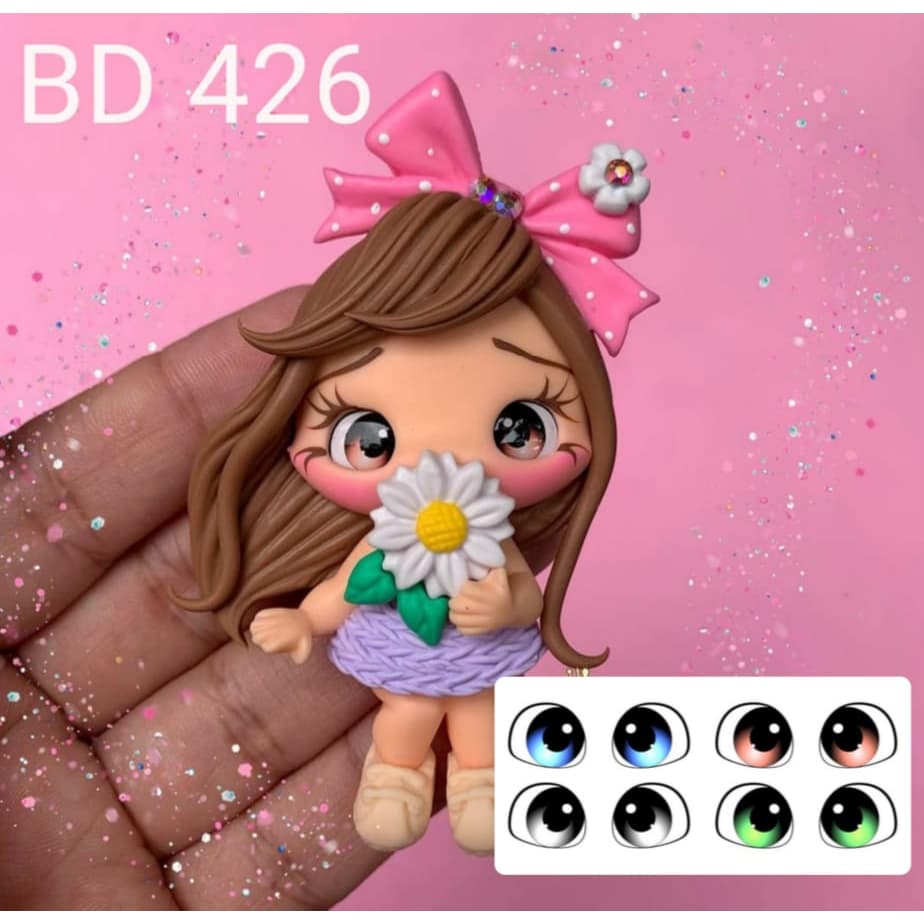 BD 426 - ADESIVOS DE OLHOS RESINADOS - OLHO BISCUIT