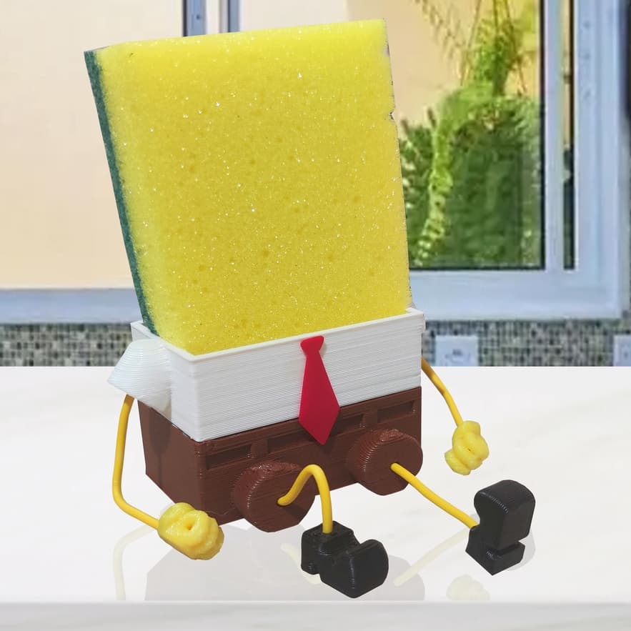 Suporte Decorativo Bob Esponja Bucha Decoração Cozinha