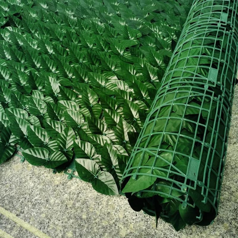 Muro grande Parede Jrdim vertical Grama 50X50CM Folhagem verde para decoração de casa