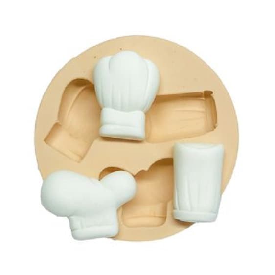 Molde de Silicone Chapéu de Cozinheiro - Biscuit, Resina, Pastas e etc... (J 50)