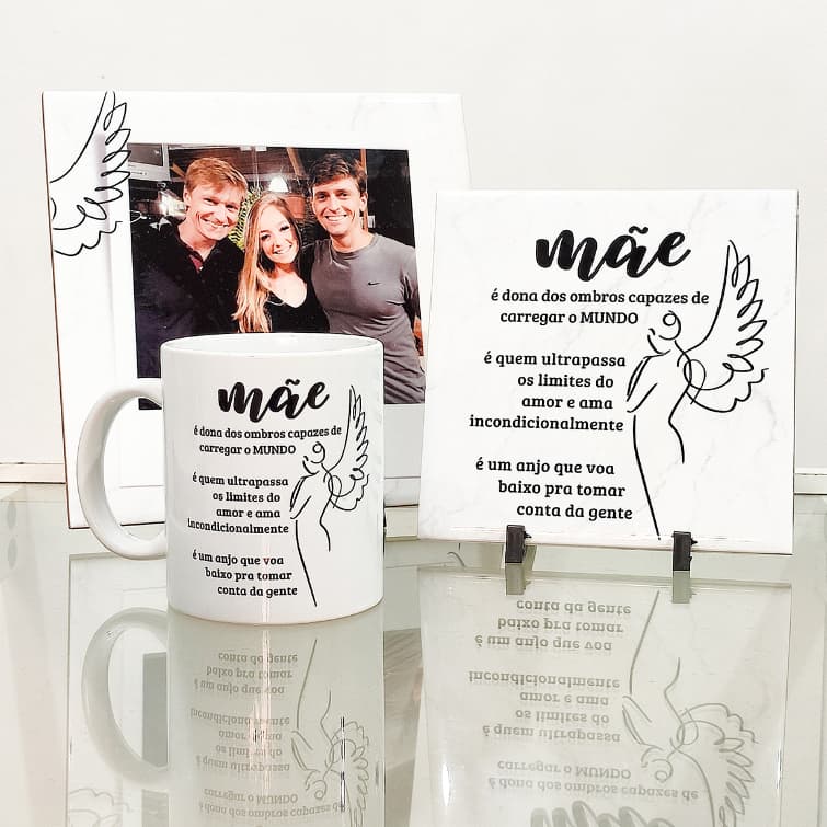 Kit Dia das Mães, caixa de presente personalizado conjunto 6