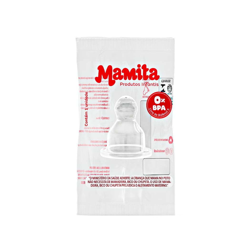 Bicos de Mamadeira Silicone Pacote c/5 Unidades Bico de Silicone Anatômico PAC 5