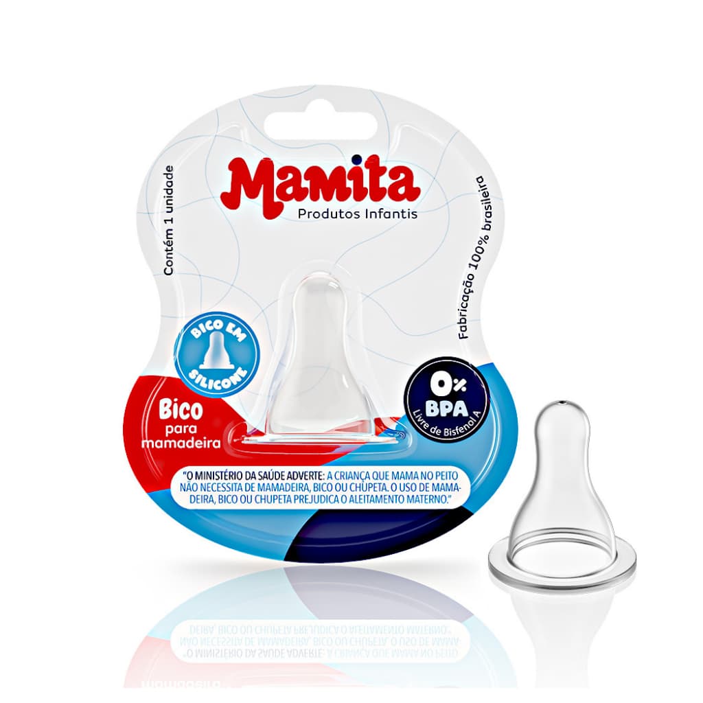 Bico Redondo de Mamadeira Silicone Blister (PAC C/3) Bico de Silicone Bico de Mamadeira